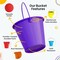 Small Metal Buckets with Handle 6 Pcs (Multicolor) 3"L x 4"W x 4"H